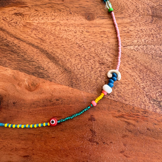 Glass Red Eye Necklace