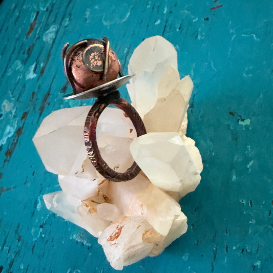 Copper Orb Ring